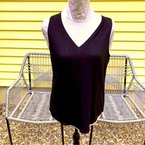 WHBM Black Rayon Tank, Size M